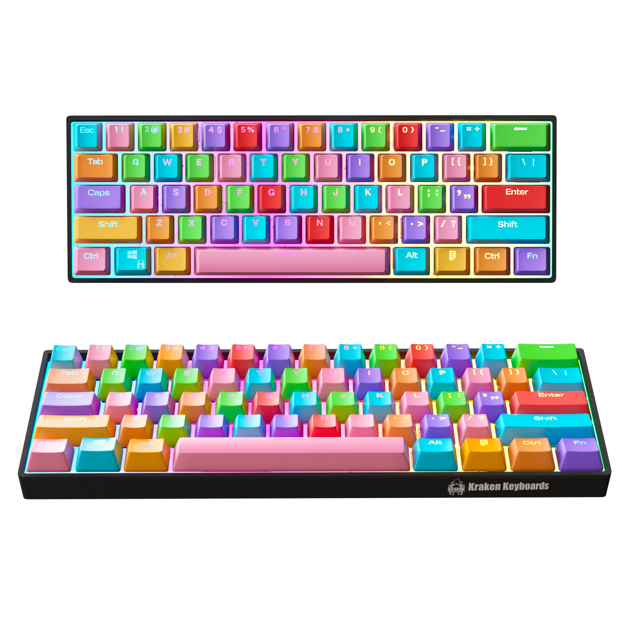RAINBOW EDITION - Kraken Pro 60% Mechanical Keyboard